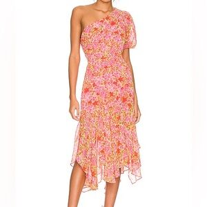 ASTR the Label Santorini Dress Pink Floral Wedding Guest Date Night Event